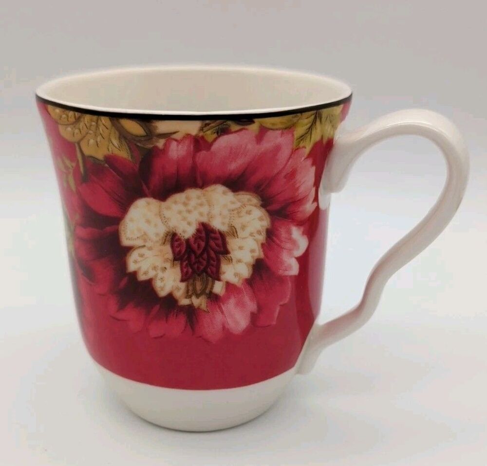 222 Fifth Summer Botanical Lutece Fleur Rouge Mug 6582737